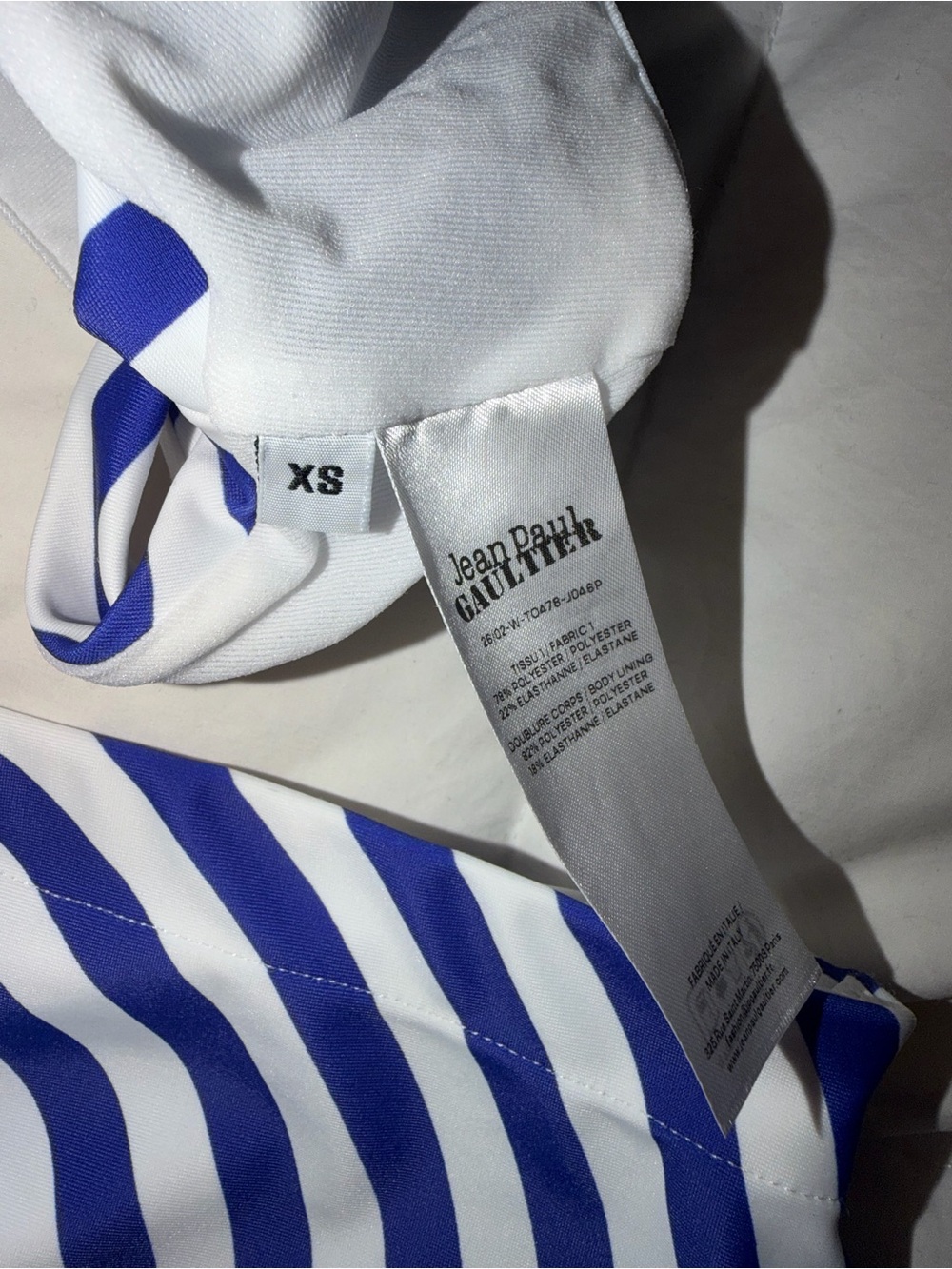Jean Paul Gaultier Blue and White Concentric Circle Mini Skirt - Picture 4 of 6